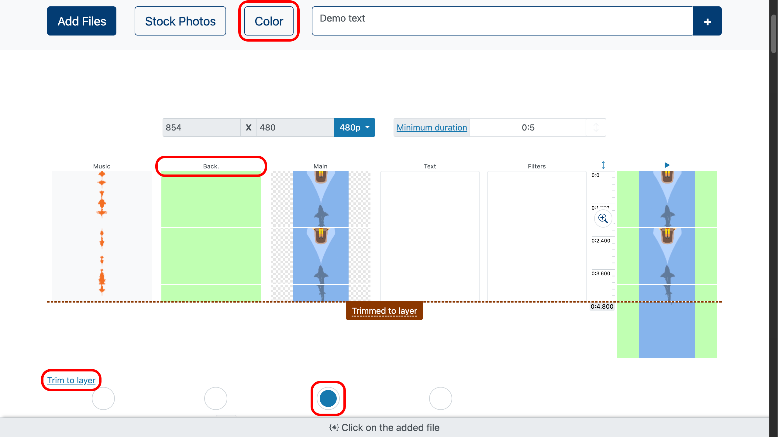 Convert video to gif - set background and borders
